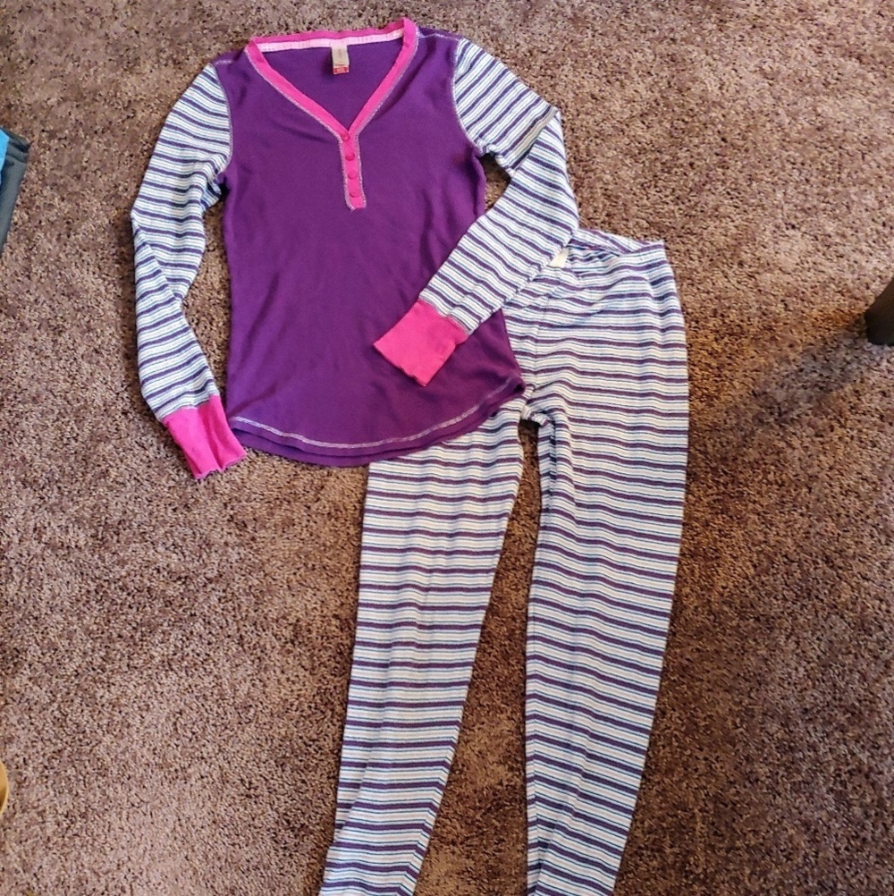 No boundaries purple&striped thermal set